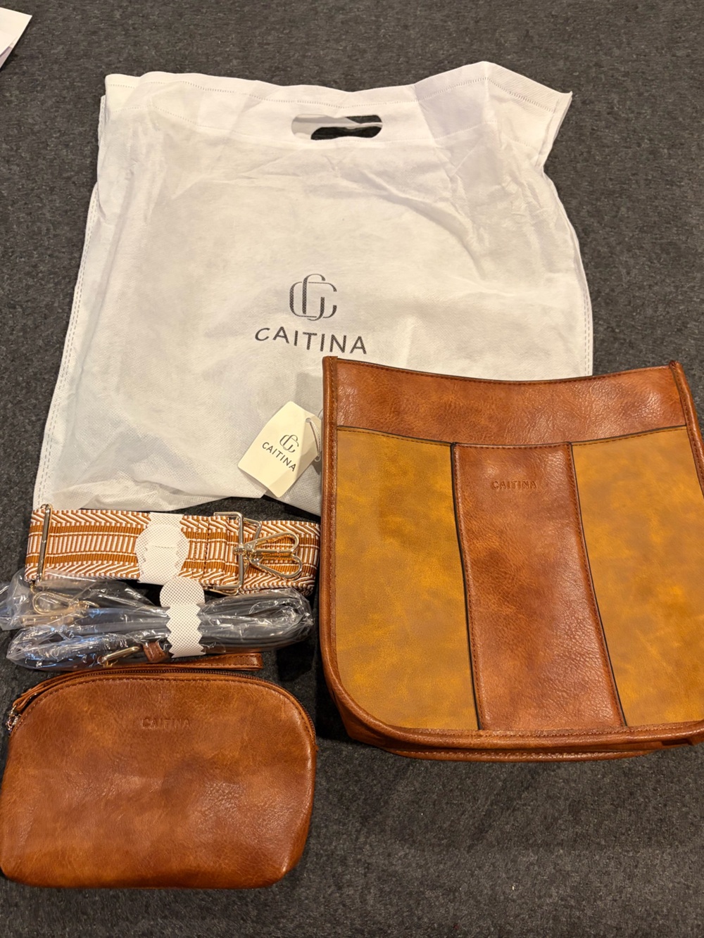 Caitina Crossbody Bag Women Vegan Leather Hobo Handbag Trendy Crossbody Shoulder